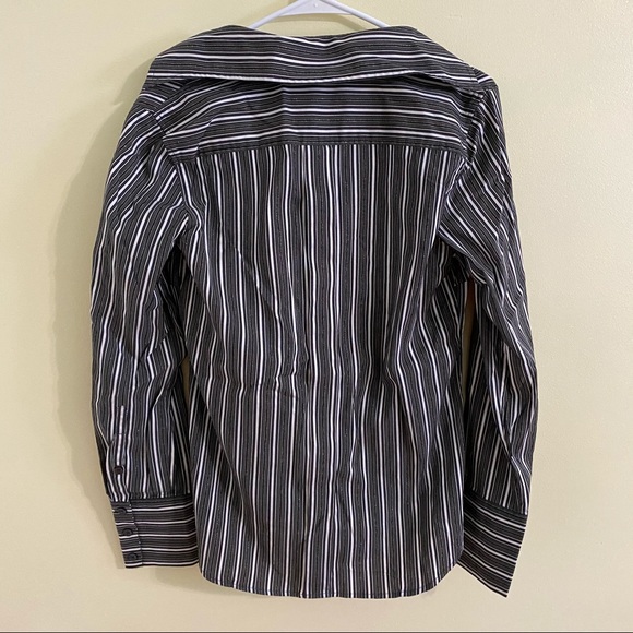 Express Striped Metallic Button Down Size M - Picture 5 of 5